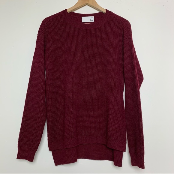 Wilfred Free Merino Wine Textured Pullover Sweater Women’s Size Small - Picture 5 of 7